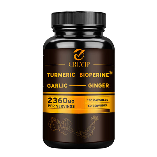 4-in-1 Turmeric Ginger Supplement - with Garlic Curcumin Black Pepper