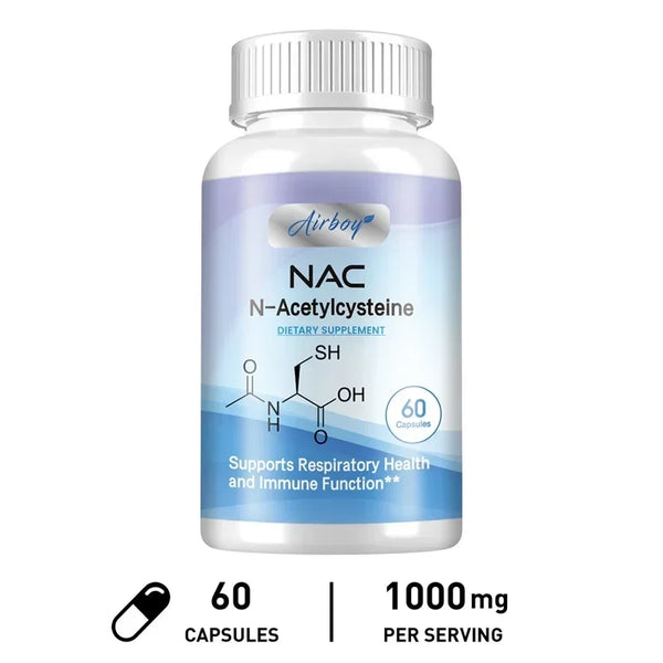 N-Acetylcysteine - Supports Respiratory Health and Immune Function, Promotes Liver and Kidney Detoxification Supplement