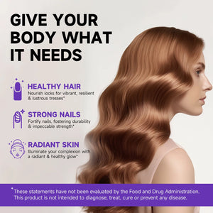 Biotin Collagen & Keratin 25000 mcg Vitamins B2, B3, B6 - Non-GMO Dietary Supplement for Hair Growth Support