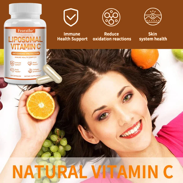 Liposomal Vitamin C Supplement - Highly Absorbed for Immune Support, Collagen Production, Heart, Brain Health and Antioxidants