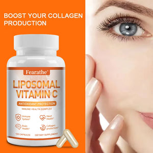 Liposomal Vitamin C Supplement - Highly Absorbed for Immune Support, Collagen Production, Heart, Brain Health and Antioxidants