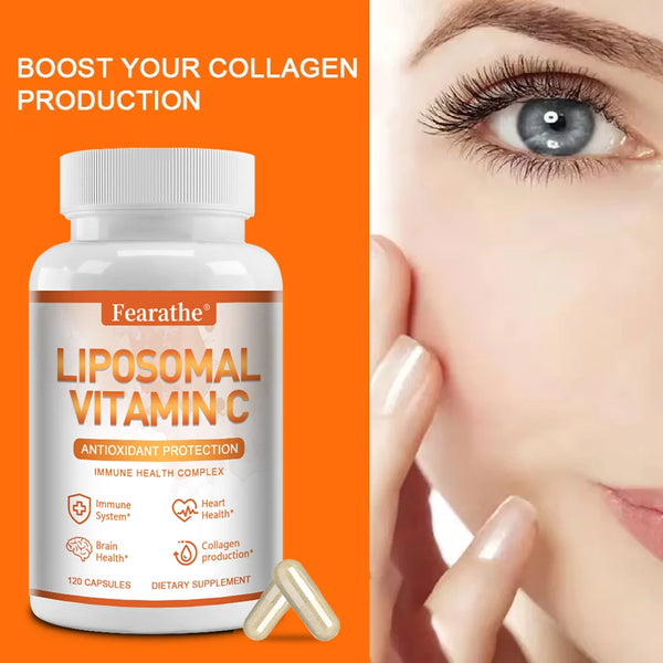 Liposomal Vitamin C Supplement - Highly Absorbed for Immune Support, Collagen Production, Heart, Brain Health and Antioxidants