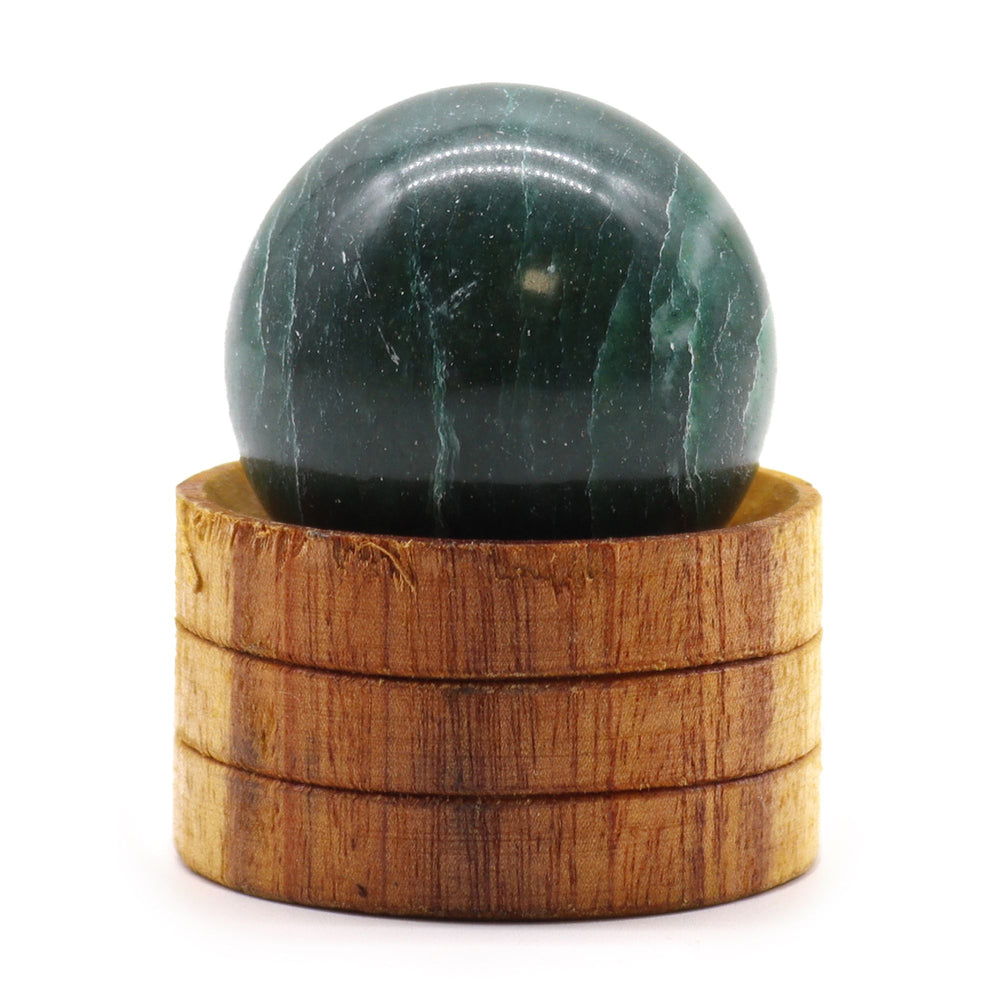 Gemstone Sphere 40mm - Indian Jade  with Stand