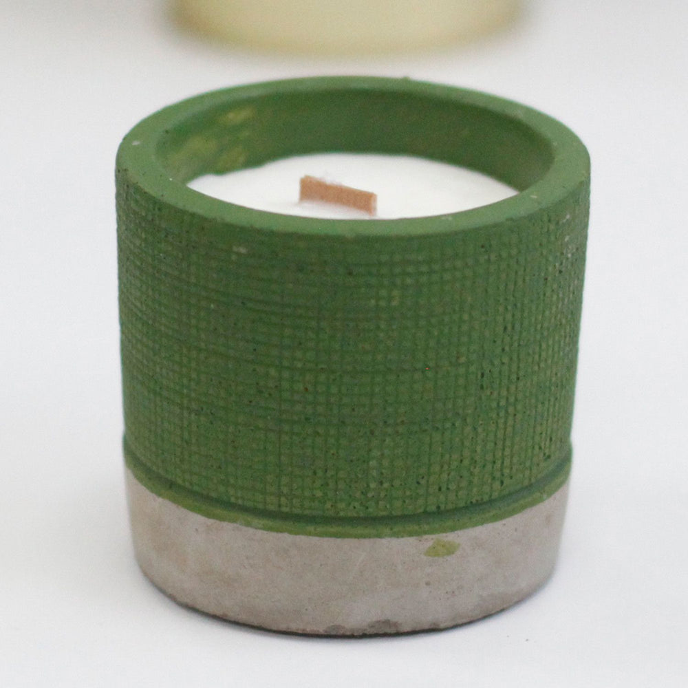 Candle Pot - Green - Sea Moss & Herbs