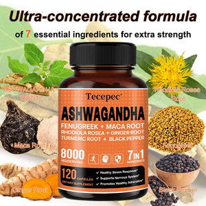 Organic Ashwagandha Extract Supplement - Supports Healthy Brain and Nervous System Function, Sleep, Mood, Balanced Energy Levels
