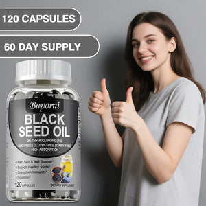 Black Seed Oil Supplement - Digestive Health, Immune Support, for Skin & Hair Health, Antioxidant