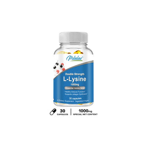 L -lysine Capsules - Amino Acid Immune Support Supplement - Vegetarian, Non Gmo, and Gluten Free Formula