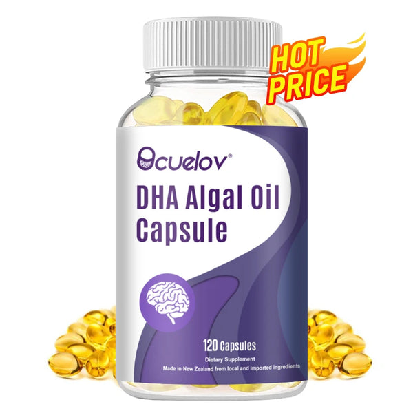 Omega-3 Capsules - Rich in DHA & EPA - Support Brain & Nervous System Health, Cardiovascular & Skin Health Dietary Supplement