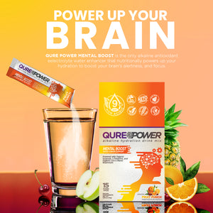 QURE Power Fruit Punch Mental Boost Support Stick (15pack)
