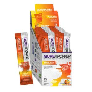 QURE Power Fruit Punch Mental Boost Support Stick (15pack)