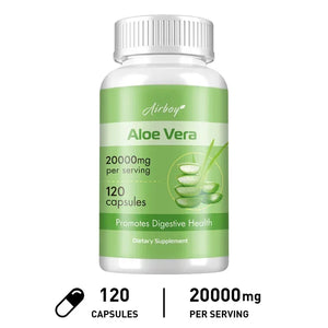 Aloe Vera - Helps Relieve Constipation Colon Cleansing and Detoxification Burns Fat and Manages Weight Metabolism Supplement