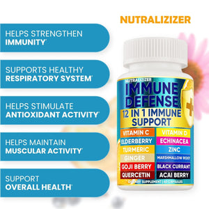 12 in 1 Premium Immune Defense Vitamins Immune Supplement w Vitamin D3