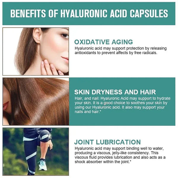 Hyaluronic Acid Supplements -  Beautiful, Radiant Skin
