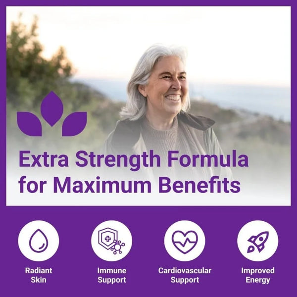 High Purity Resveratrol, Trans-Resveratrol Supplement - High Potency Antioxidant, Supports Brain Health 60 Capsules