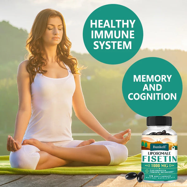 Liposomal Fisetin & Quercetin - High Potency 1200 Mg/Serving Combination Antioxidant Supplement