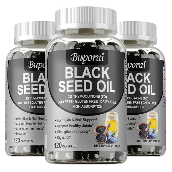 Black Seed Oil Supplement - Digestive Health, Immune Support, for Skin & Hair Health, Antioxidant