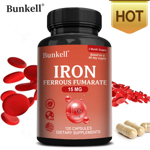 Iron Supplement - Boost Energy, Improve Concentration, Enhance Immune Function, Reduce Fatigue, Help Hemoglobin Balance, Non-GMO